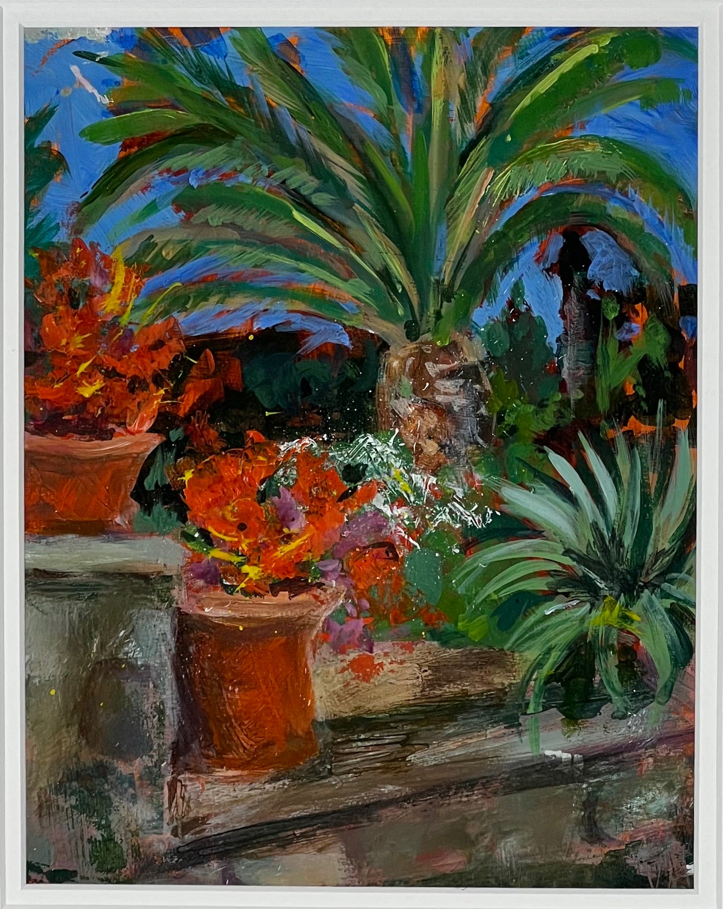 Abbey Garden Pots & Palm