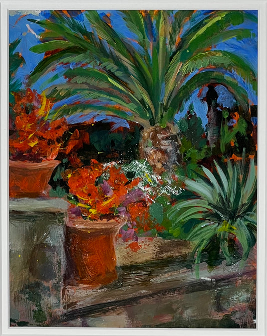 Abbey Garden Pots & Palm